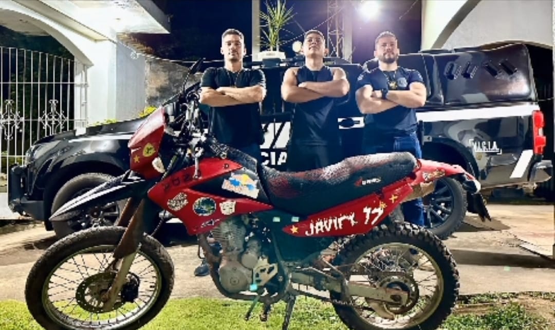 EM LARANJAL DO JARI, POLÍCIA CIVIL RECUPERA MOTOCICLETA FURTADA